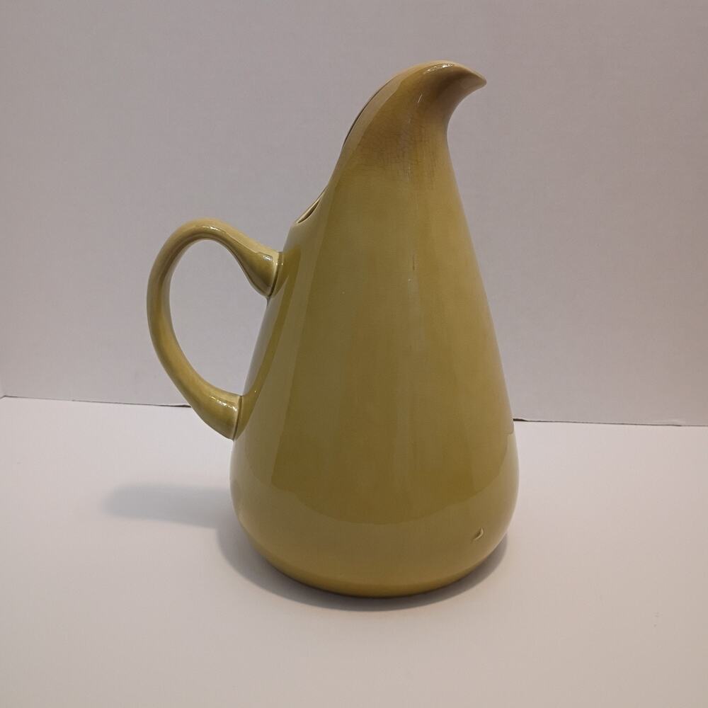 VTG Russel Wright Steubenville American Modern Water Pitcher Chartreuse Yellow